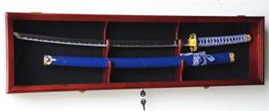 Cherry 1 Sword and Scabbard Display Case Cabinet Cherry 1 Sword and Scabbard Display Case Cabinet